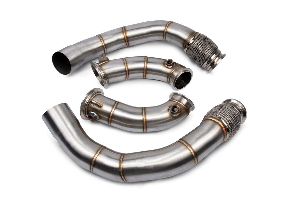 VR Speed Factory VRSF Racing Downpipes S63R 2018 – 2023 BMW M5 & M8 F90 F91 F92 F93 – 10152050, 10152055 & 10152060 - view 1