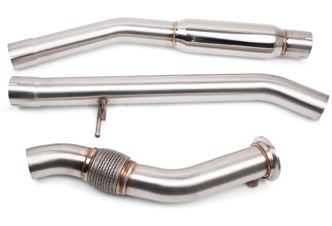 VR Speed Factory VRSF Down Pipe & Mid Pipe Combo Upgrade for 2008 – 2013 BMW X5D & X6D E70/E71 M57 - view 2