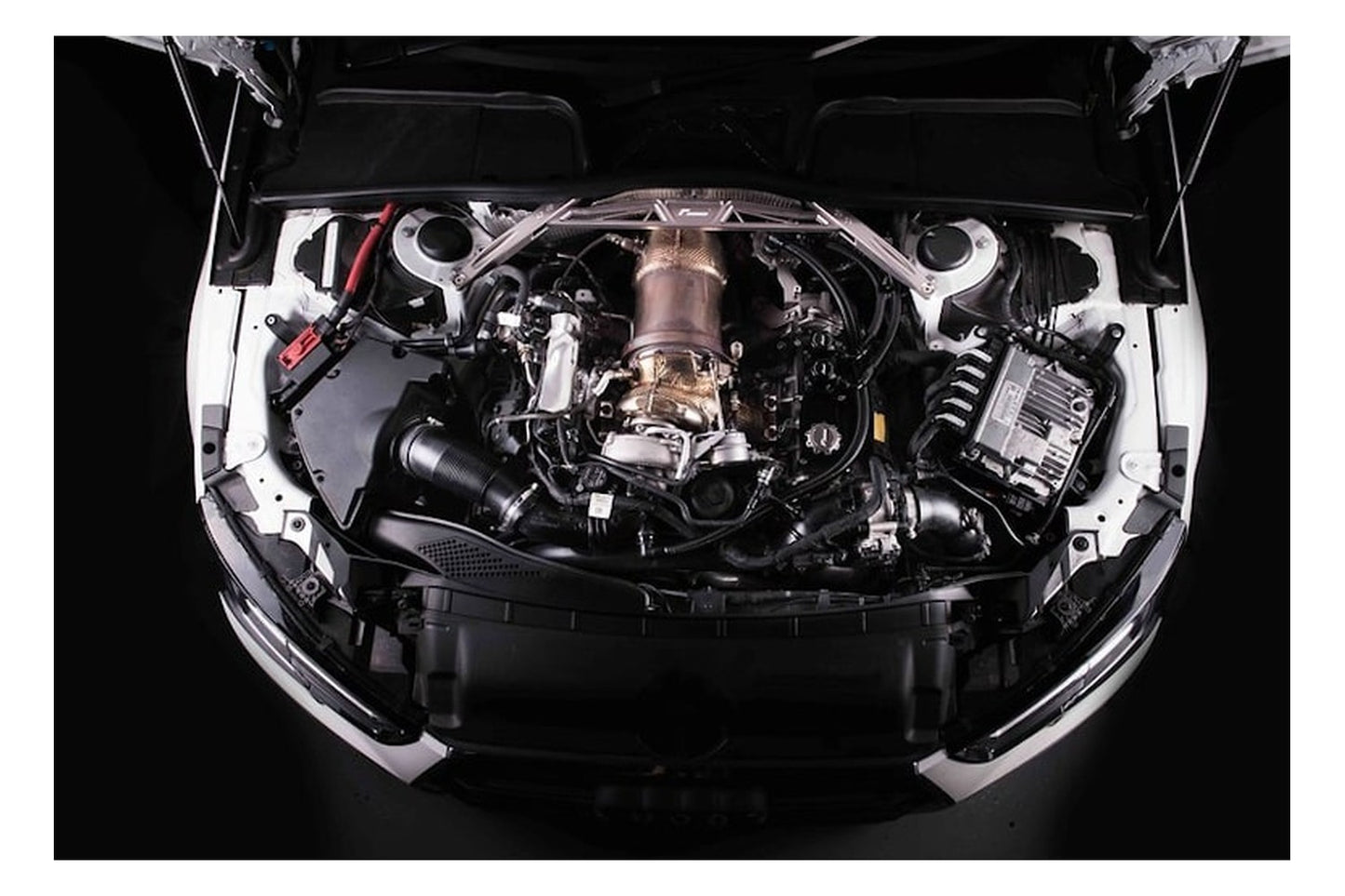 Audi S4 engine bay fitted with RacingLine performance upgrades