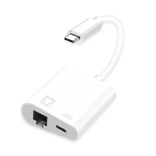 USB-C to Ethernet Adapter - RJ45 ENET LAN Network Adapter - Plug & Play with Charge Port - Supports 100Mbps for Tuning, Diagnostics & Coding via. Apple iPad or Android Device for BMW MINI Supra