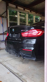 MODE Design 3.75" (98mm) Angle Cut Slip On Exhaust Tips High-Temp Coated Matte Black for BMW M3 F80 M4 F82 M2 Competition F87 S55