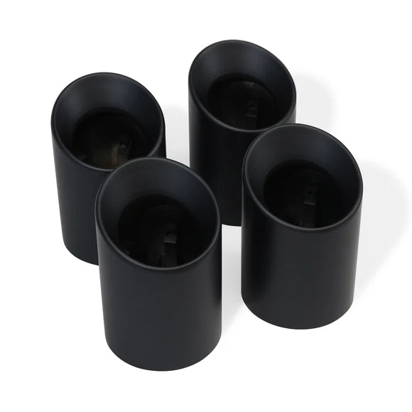 MODE Design 3.75" (98mm) Angle Cut Slip On Exhaust Tips High-Temp Coated Matte Black for BMW M3 F80 M4 F82 M2 Competition F87 S55