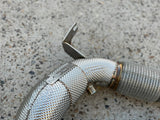 MODE Design Decatted 3.5" Downpipe V2 MQB AWD VW Golf MK8 R Audi S3 8Y 2.0T EA888