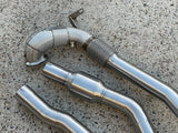 MODE Design Decatted 3.5" Downpipe V2 MQB AWD VW Golf MK8 R Audi S3 8Y 2.0T EA888