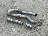 MODE Design 200cpsi Catted 3.5" Downpipe w. Heatshield MQB AWD VW Golf MK8 R Audi S3 8Y 2.0T EA888