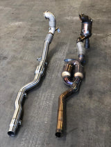 MODE Design Decatted 3.5" Downpipe V2 MQB AWD VW Golf MK8 R Audi S3 8Y 2.0T EA888
