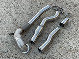 MODE Design 200cpsi Catted 3.5" Downpipe w. Heatshield MQB AWD VW Golf MK8 R Audi S3 8Y 2.0T EA888