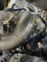 MODE Design 200cpsi Catted 3.5" Downpipe w. Heatshield MQB AWD VW Golf MK8 R Audi S3 8Y 2.0T EA888