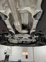 MODE Design 200cpsi Catted 3.5" Downpipe w. Heatshield MQB AWD VW Golf MK8 R Audi S3 8Y 2.0T EA888