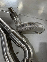 MODE Design 200cpsi Catted 3.5" Downpipe w. Heatshield MQB AWD VW Golf MK8 R Audi S3 8Y 2.0T EA888