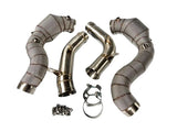 MODE Design 200cpsi Catted 3.5" Downpipes w. Heatshield E63s AMG Mercedes Benz W213 Sedan Coupe Wagon