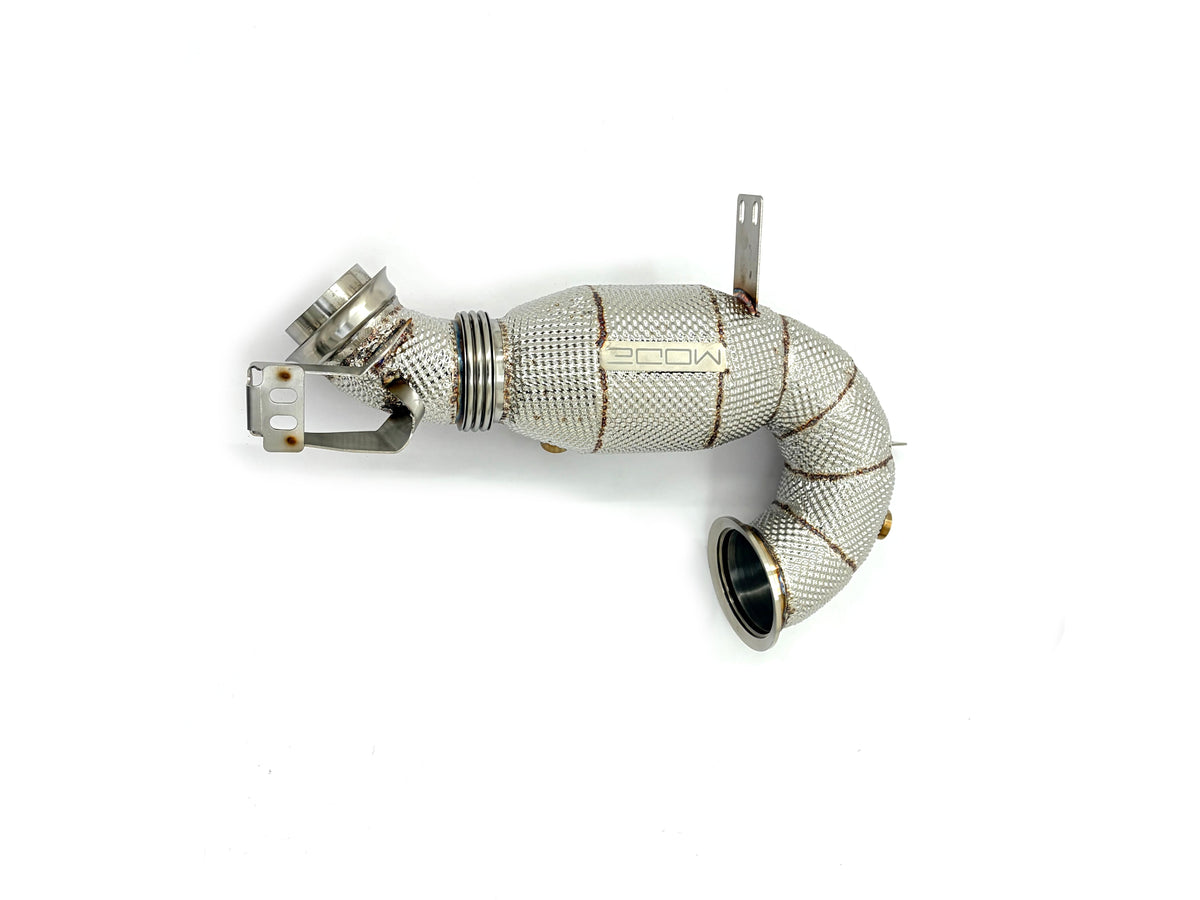 MODE Design 200cpsi Catted W. Heatshield Downpipe for Mercedes Benz AMG GT 4-Door GT43 GT50 GT53 X290 GLE53 W167 S450 S500 W223 3.0T M256