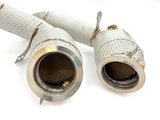 MODE Design 200cpsi Catted Downpipes w. Heatshield for S63 BMW M5 F10 M6 F06 F11 F12
