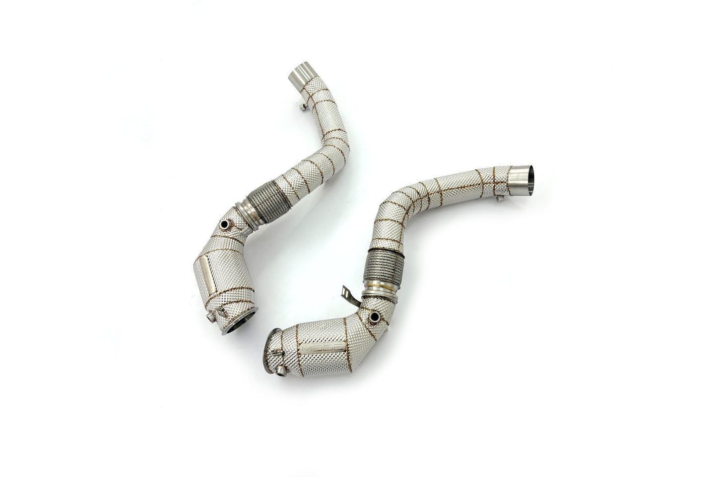 MODE Design 200cpsi Catted Downpipes w. Heatshield for S63 BMW M5 F90 M8 F91 F92 F93
