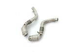 MODE Design 200cpsi Catted Downpipes w. Heatshield for S63 BMW M5 F90 M8 F91 F92 F93