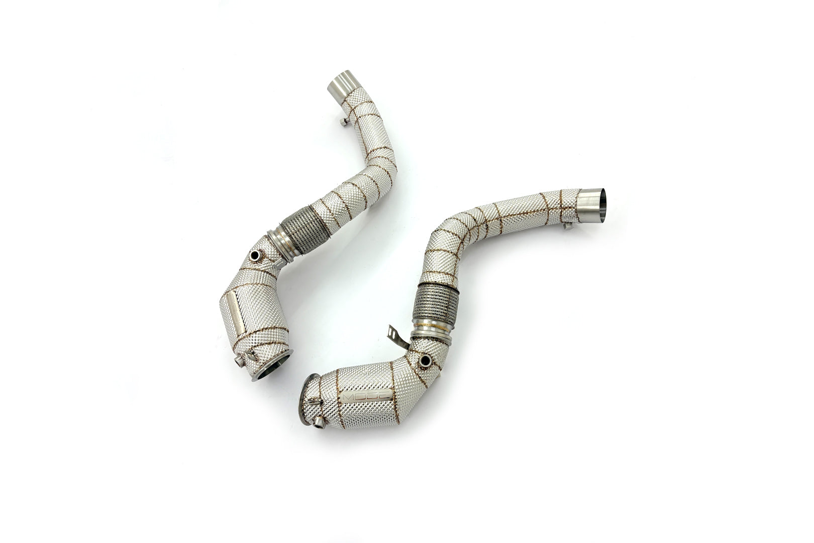 MODE Design 200cpsi Catted Downpipes w. Heatshield for S63 BMW M5 F90 M8 F91 F92 F93