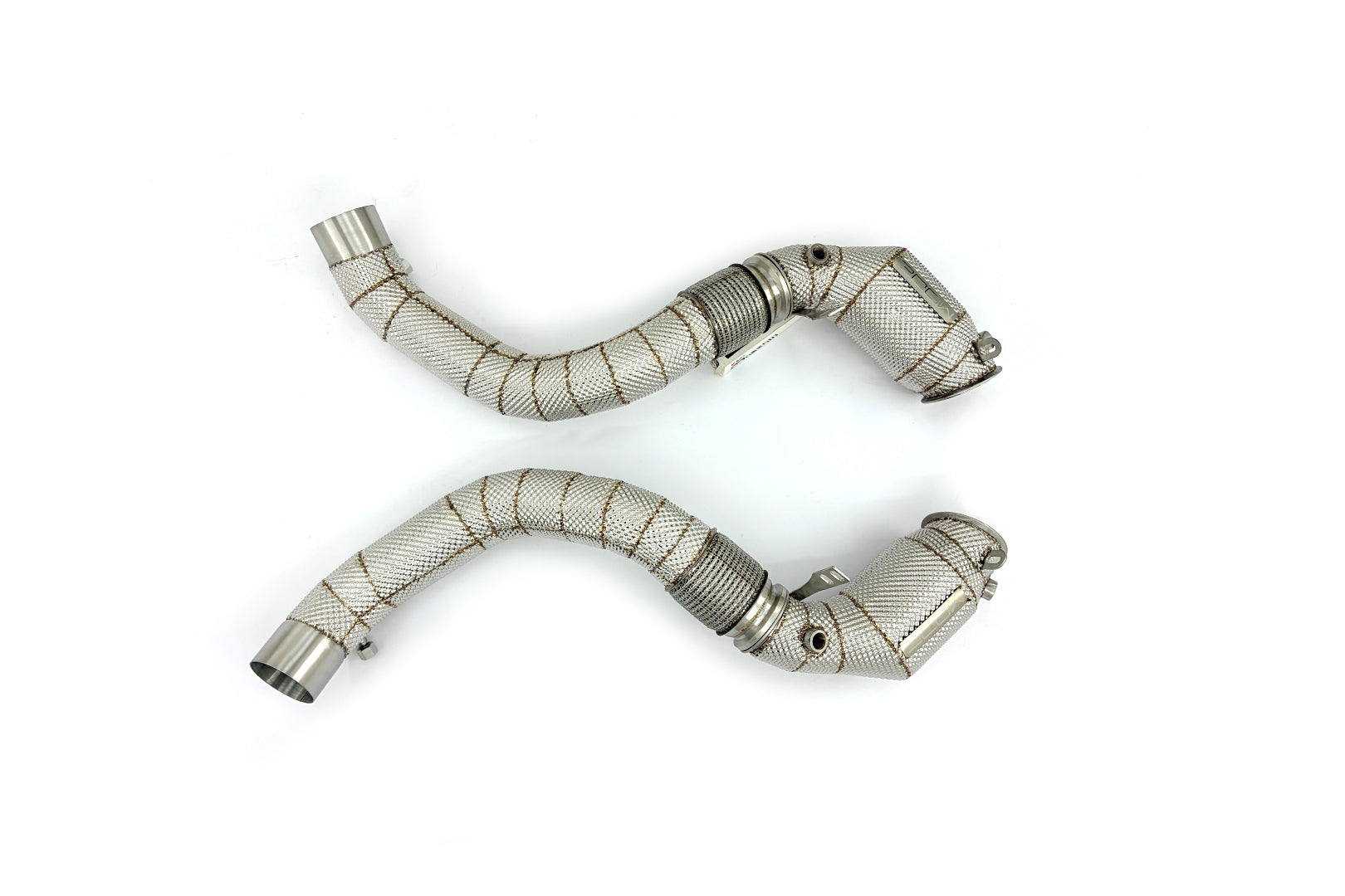 MODE Design 200cpsi Catted Downpipes w. Heatshield for S63 BMW M5 F90 M8 F91 F92 F93