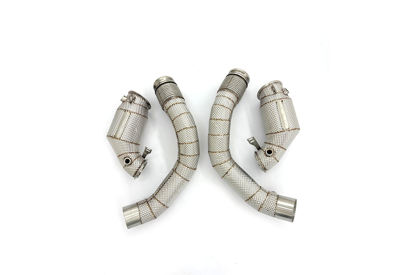 MODE Design 200cpsi Catted Downpipes w. Heatshield for S63 BMW M5 F90 M8 F91 F92 F93