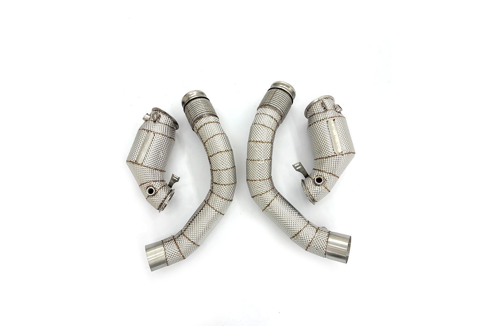MODE Design 200cpsi Catted Downpipes w. Heatshield for S63 BMW M5 F90 M8 F91 F92 F93
