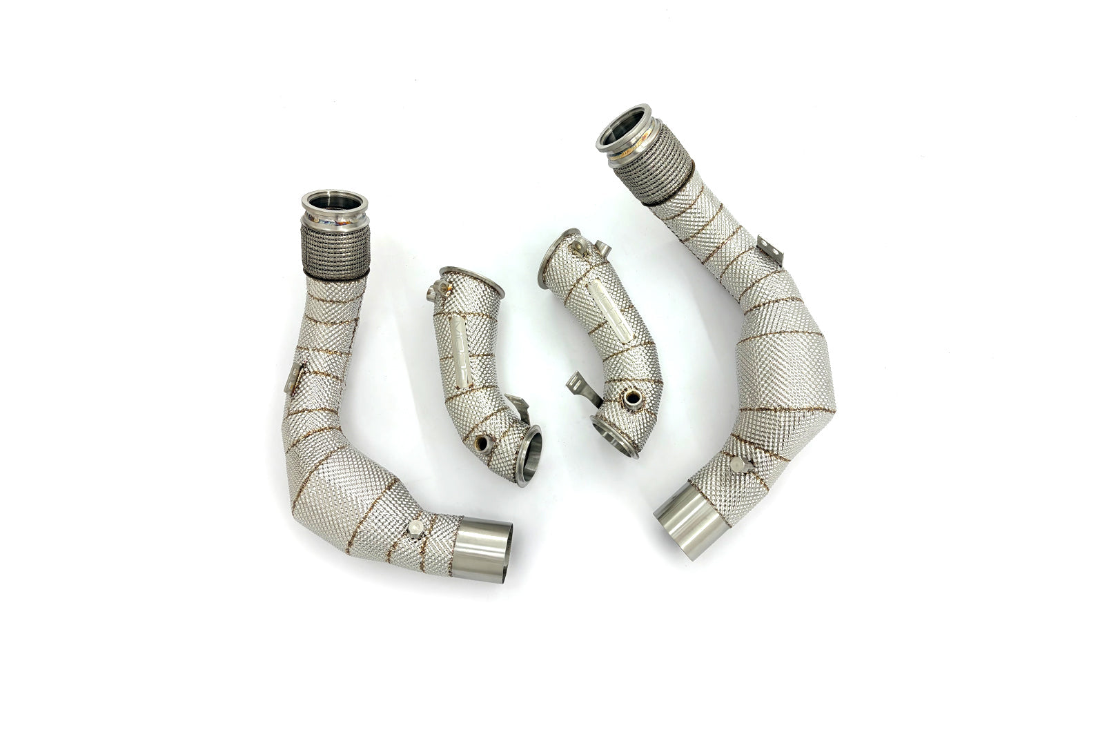 MODE Design 200cpsi Catted w. Heat Shield Downpipe S63R S63 BMW X5M F95 X6M F96