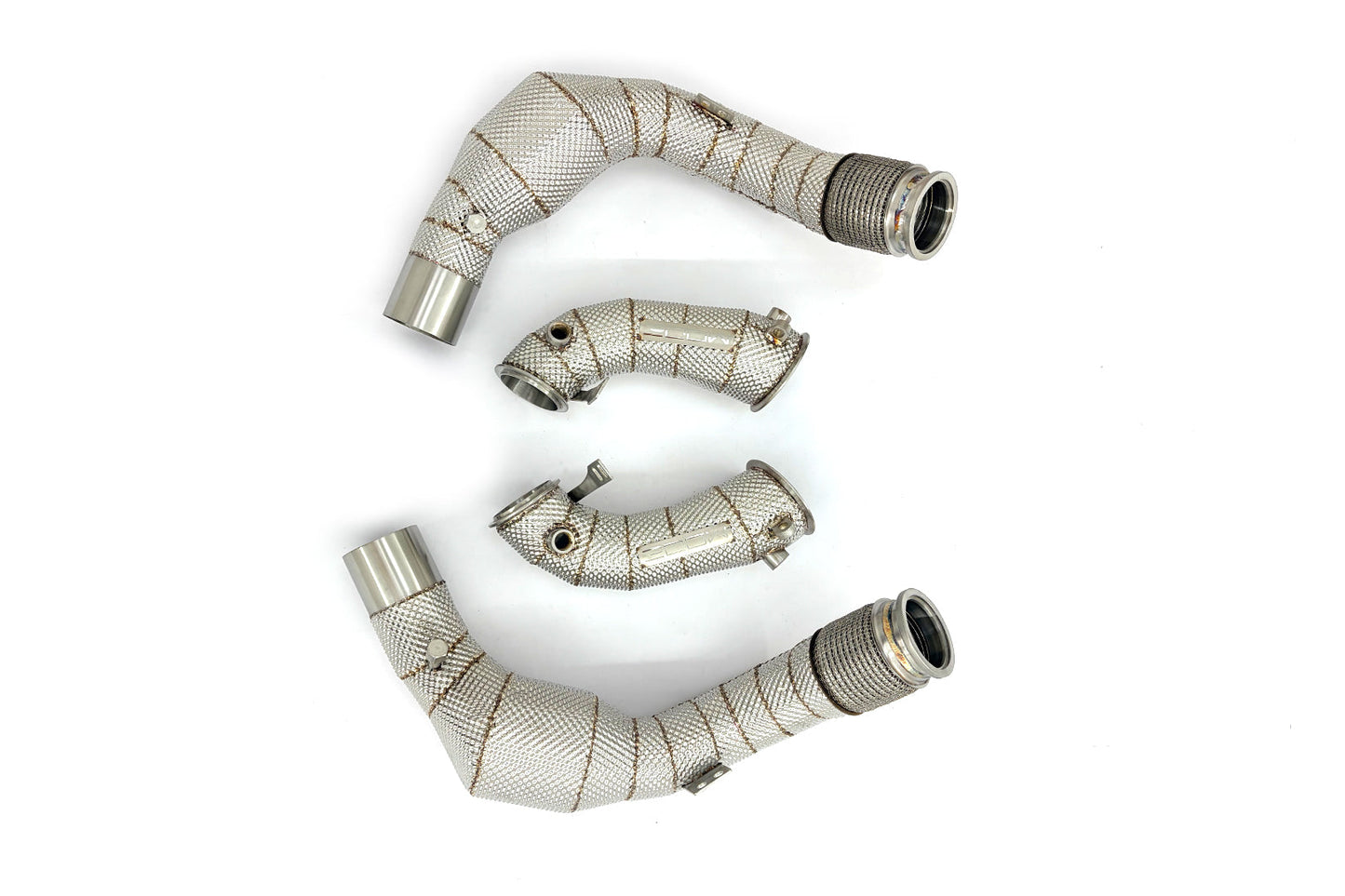 MODE Design 200cpsi Catted w. Heat Shield Downpipe S63R S63 BMW X5M F95 X6M F96