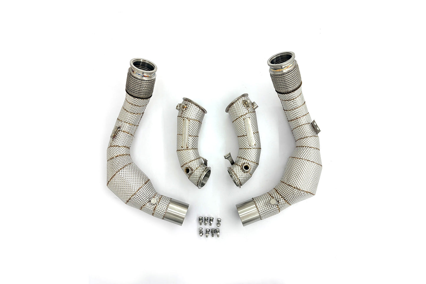 MODE Design 200cpsi Catted w. Heat Shield Downpipe S63R S63 BMW X5M F95 X6M F96
