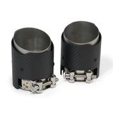 MODE Design 3.75" (95mm) Carbon Angle Cut Clamp-On Exhaust Tips for BMW M3 F80 M4 F82 & M2 Competition F87 M5 F10 F90 M6 F06 F12 F13
