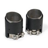 MODE Design 3.75" (95mm) Carbon Angle Cut Clamp-On Exhaust Tips for BMW 535i F10 F11 640i F06 F12 F13 xDrive & Diesel
