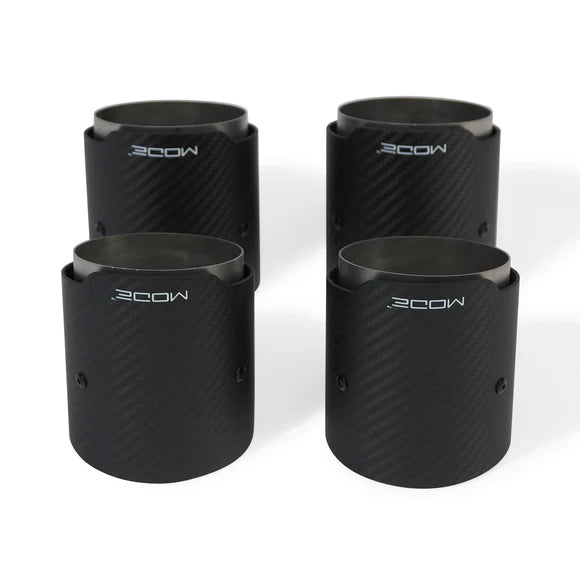 MODE Design 4.0" (100mm) Carbon Angle Cut Clamp-On Exhaust Tips for BMW M3 G80 G81 M4 G82 G83 & M2 G87