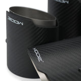 MODE Design 4.0" (100mm) Carbon Angle Cut Clamp-On Exhaust Tips