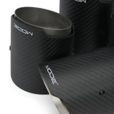 MODE Design 4.0" (100mm) Carbon Angle Cut Clamp-On Exhaust Tips for BMW M3 G80 G81 M4 G82 G83 & M2 G87