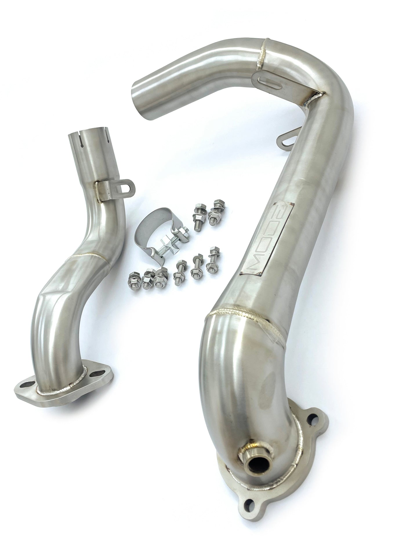 MODE Design Catted w. Heatshield 3.5" Downpipe Mercedes Benz A200 A250 W177 CLA220 CLA250 C118 GLA220 GLA250 H257 B220 B