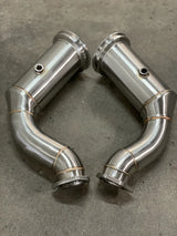 MODE Design 200cpsi Catted Downpipes w. Heatshield for Audi SQ7 SQ8 RSQ8 4M