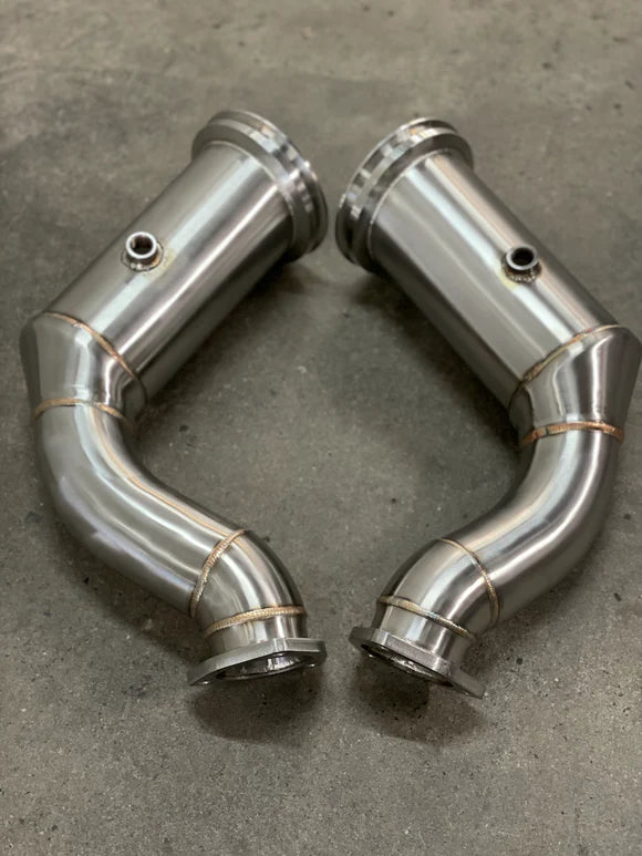MODE Design 200cpsi Catted Downpipes w. Heatshield for Audi SQ7 SQ8 RSQ8 4M
