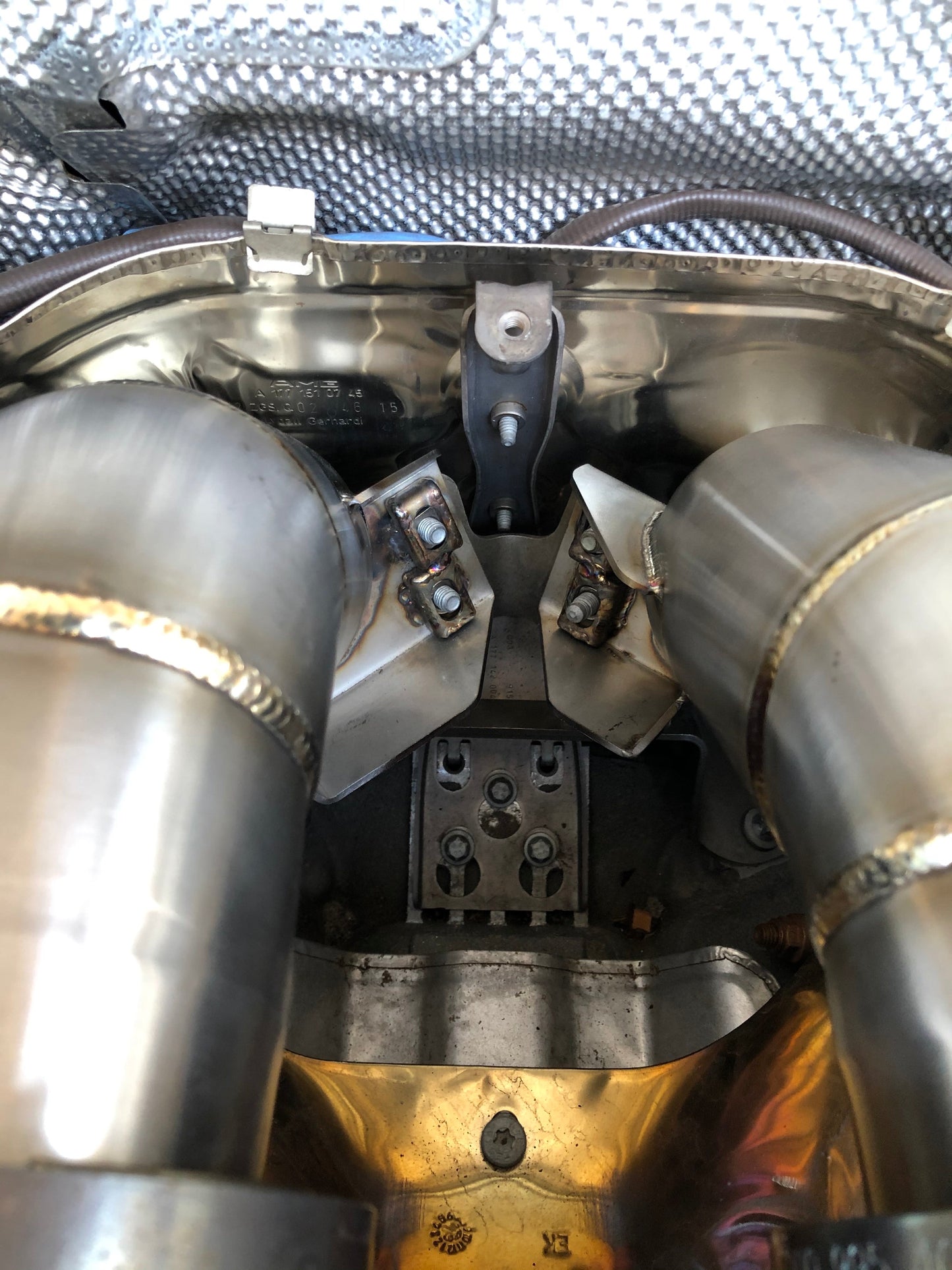 MODE Design Decatted 3.5" Downpipes C63s AMG Mercedes Benz W205 Sedan Coupe Wagon
