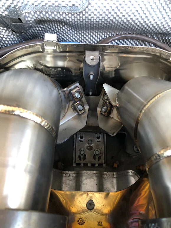 MODE Design Decatted 3.5" Downpipes E63s AMG Mercedes Benz W213 Sedan Coupe Wagon