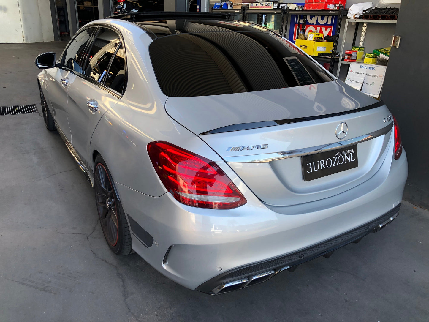 MODE Design Decatted 3.5" Downpipes C63s AMG Mercedes Benz W205 Sedan Coupe Wagon