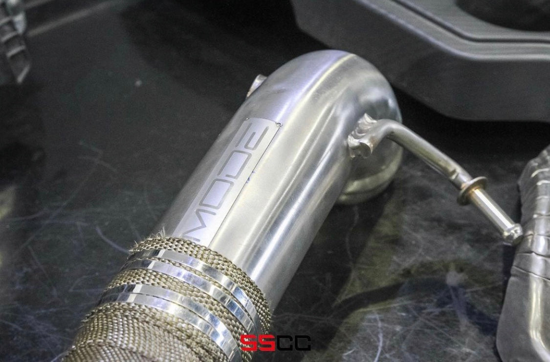 MODE Design Decatted 3.5" Downpipe Mercedes Benz A45 W176 CLA45 C117 GLA45 X156 AMG