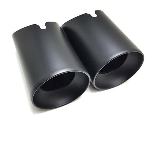 MODE Design 3.75" (98mm) Angle Cut Slip On Exhaust Tips High-Temp Coated Matte Black for BMW 535i F10 F11 640i F06 F12 F13 320i 330i 330e G20 G21 inc. xDrive & Diesel