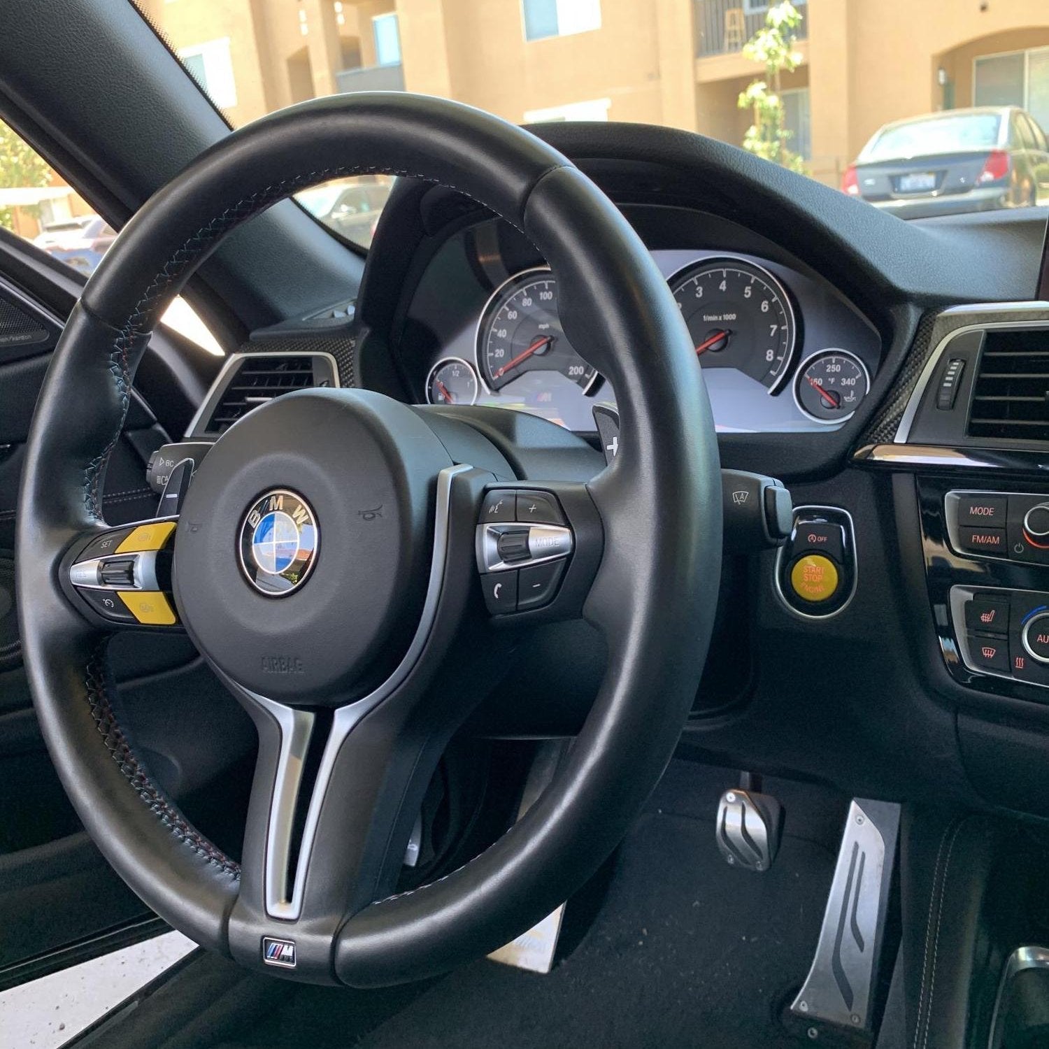MODE Yellow Stop/Start Button for BMW M2 F87 M3 F80 M4 F82 M5 F10 M6 F06 F12 F13 X5M F85 X6M F86