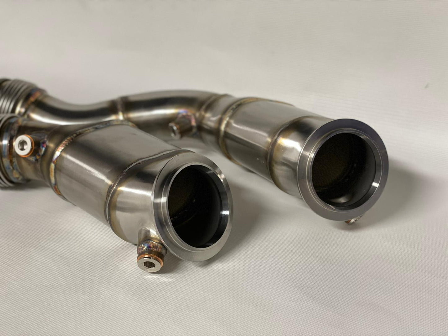MODE Design 200cpsi Catted Downpipe w. Heatshield S55 BMW M3 F80 M4 F82 M2 Competition F87