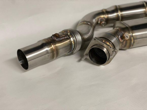 MODE Design 200cpsi Catted Downpipe w. Heatshield S55 BMW M3 F80 M4 F82 M2 Competition F87
