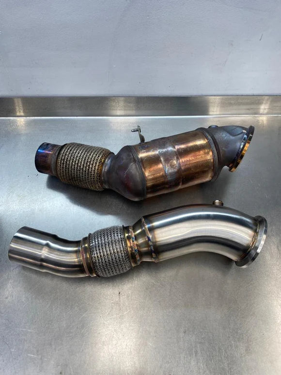 MODE Design RHD Decatted Downpipe B48 for BMW 120i 125i F20 220i 230i F22 320i 330E 330i F30 G20 420i 430i F32 G22 630i 730i X3 X4 30i G01 G02 inc. xDrive (2016-Present)