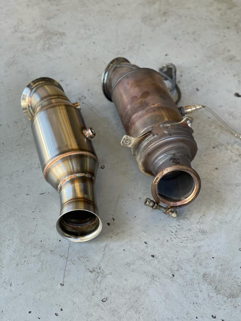 MODE Design 200cpsi Catted Downpipe w. Heatshield N55 EWG BMW M135i F20 M235i F22 335i F30 435i F32 & M2 F87