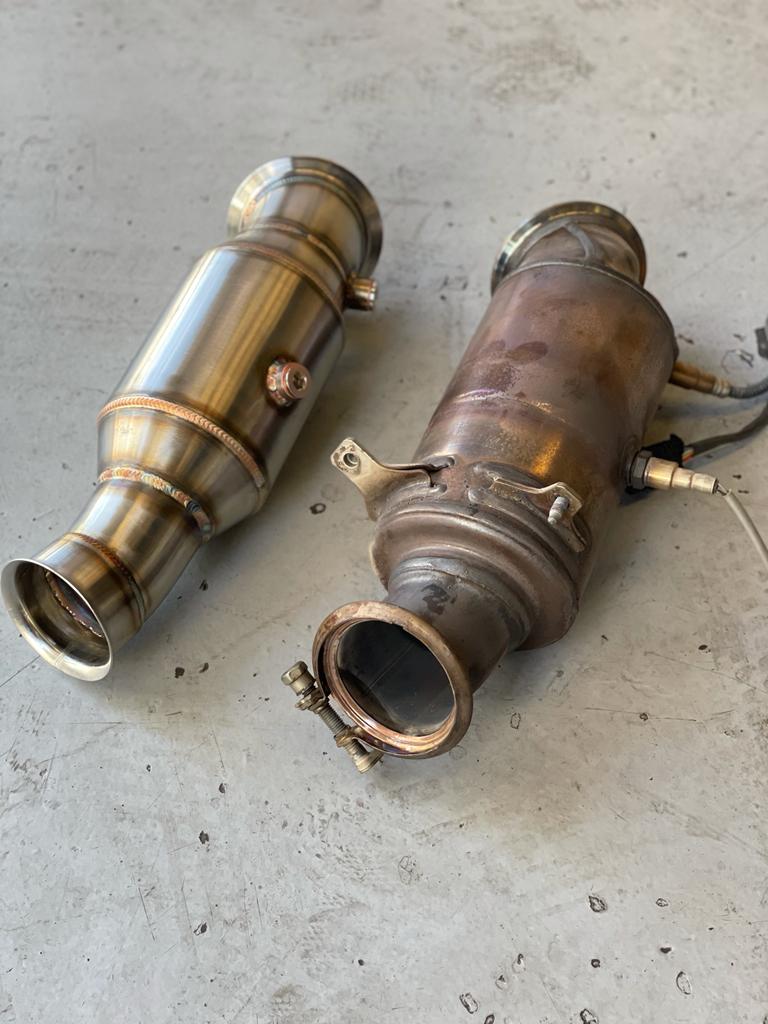 MODE Design 200cpsi Catted Downpipe w. Heatshield N55 EWG BMW M135i F20 M235i F22 335i F30 435i F32 & M2 F87