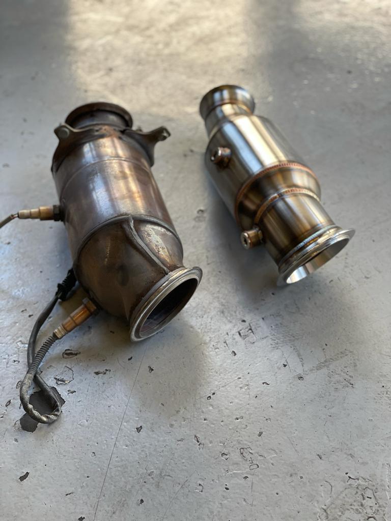 MODE Design 200cpsi Catted Downpipe w. Heatshield N55 EWG BMW M135i F20 M235i F22 335i F30 435i F32 & M2 F87