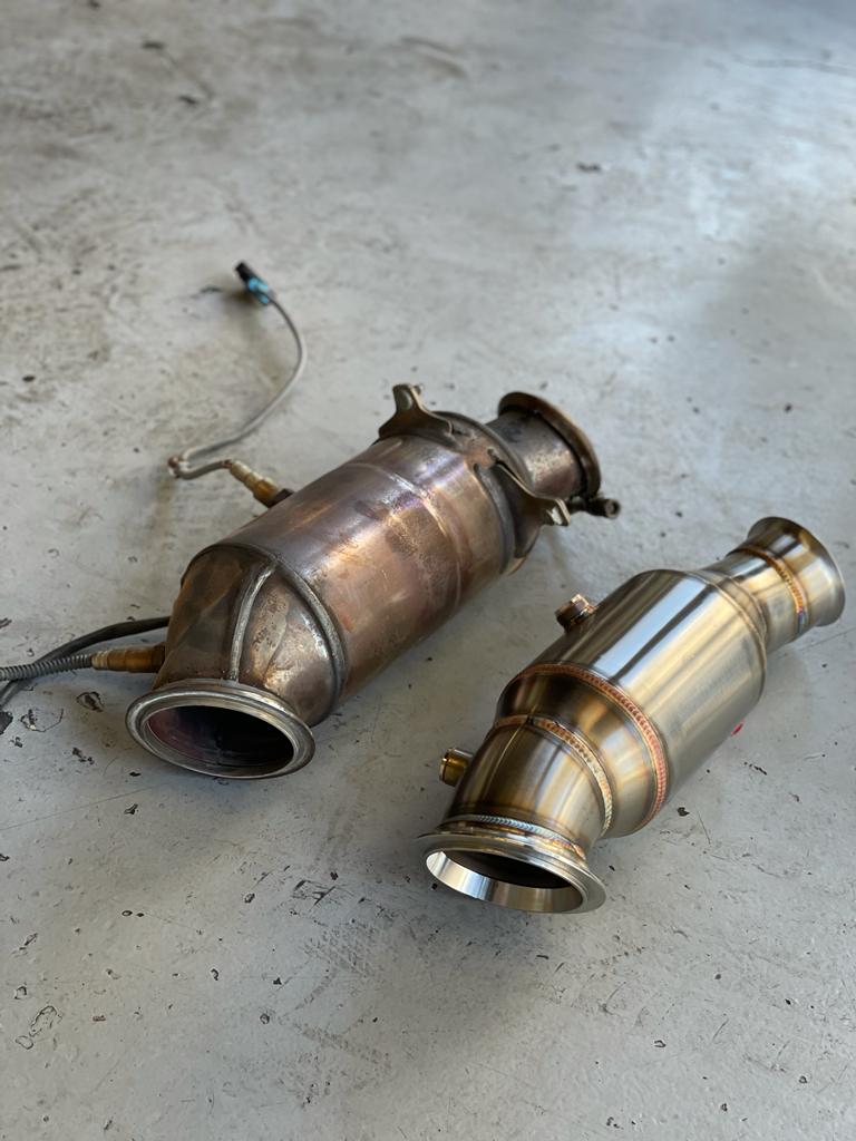 MODE Design 200cpsi Catted Downpipe w. Heatshield N55 EWG BMW M135i F20 M235i F22 335i F30 435i F32 & M2 F87
