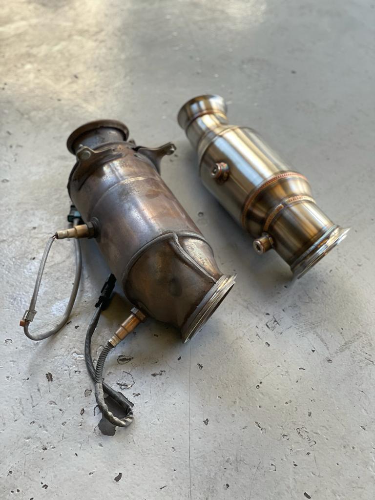 MODE Design 200cpsi Catted Downpipe w. Heatshield N55 EWG BMW M135i F20 M235i F22 335i F30 435i F32 & M2 F87
