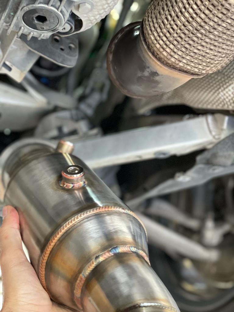 MODE Design 200cpsi Catted Downpipe w. Heatshield N55 EWG BMW M135i F20 M235i F22 335i F30 435i F32 & M2 F87