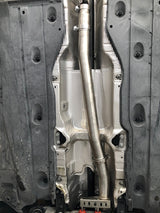 MODE Design Decatted 3.5" Downpipe w. Heatshield for MQB AWD VW Tiguan 132TSI 162TSI & Skoda Kodiaq Superb 2.0T EA888
